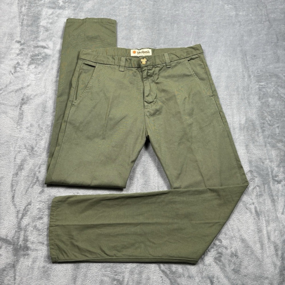 Mollusk California Men's 34x32 Olive Green Fatigue Utility Pants 100% Cotton USA
